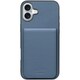 WORK56SCIP-BU-IP16PS [iPhone 16 Plus 用 折り畳み式カードポケット/本革/4枚収納 ブルー]