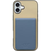 WORK56SCIP-BGBU-IP16PS [iPhone 16 Plus 用 折り畳み式カードポケット/本革/4枚収納 ベージュブルー]