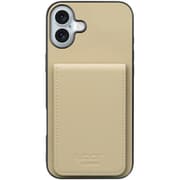 WORK56SCIP-BG-IP16PS [iPhone 16 Plus 用 折り畳み式カードポケット/本革/4枚収納 グレージュ]