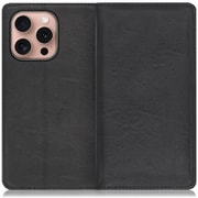 WORK10IP-BK-IP16PRO [iPhone 16 Pro 用 本革スマホケース/スタンド機能＆カードポケット付き ブラック]