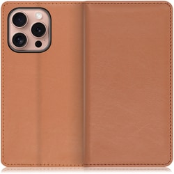 WORK10IP-BN-IP16PRO [iPhone 16 Pro 用 本革スマホケース/スタンド機能＆カードポケット付き ブラウン]