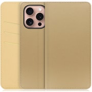 WORK13IP-NEWGD-IP16PRO [iPhone 16 Pro 用 PUレザースマホケース/スタンド機能＆カードポケット付き ゴールド]