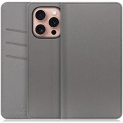 WORK13IP-NEWGY-IP16PRO [iPhone 16 Pro 用 PUレザースマホケース/スタンド機能＆カードポケット付き グレー]