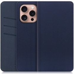 WORK13IP-NEWNY-IP16PRO [iPhone 16 Pro 用 PUレザースマホケース/スタンド機能＆カードポケット付き ネイビー]