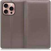 WORK14IP-GY-IP16PRO [iPhone 16 Pro 用 本革スマホケース/スタンド機能＆カードポケット付き グレー]