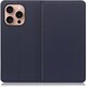 WORK16IP-NY-IP16PRO [iPhone 16 Pro 用 本革スマホケース/スタンド機能＆カードポケット付き ネイビー]