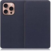 WORK16IP-NY-IP16PRO [iPhone 16 Pro 用 本革スマホケース/スタンド機能＆カードポケット付き ネイビー]