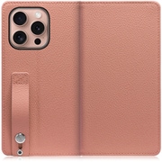 WORK23IP-FM-IP16PRO [iPhone 16 Pro 用 ベルト付きの本革スマホケース/スタンド機能＆カードポケット付き フラミンゴ]