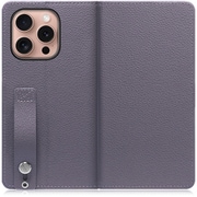 WORK23IP-GB-IP16PRO [iPhone 16 Pro 用 ベルト付きの本革スマホケース/スタンド機能＆カードポケット付き グレージュ]