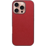 WORK24IP-RD-IP16PRO [iPhone 16 Pro 用 PUレザースマホケース/ストラップホール付き レッド]