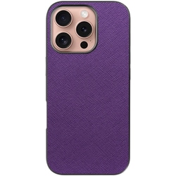 WORK24IP-VL-IP16PRO [iPhone 16 Pro 用 レザースマホケース/ストラップホール付き バイオレット]