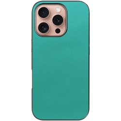 WORK24IP-TQ-IP16PRO [iPhone 16 Pro 用 レザースマホケース/ストラップホール付き ターコイズ]