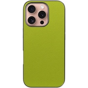 WORK24IP-LG-IP16PRO [iPhone 16 Pro 用 レザースマホケース/ストラップホール付き ライムグリーン]
