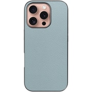 WORK25IP-BU-IP16PRO [iPhone 16 Pro 用 本革スマホケース/ストラップホール付き スカイブルー]