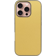 WORK25IP-YL-IP16PRO [iPhone 16 Pro 用 本革スマホケース/ストラップホール付き ジャスミンイエロー]