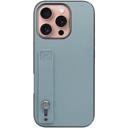 WORK26IP-BU-IP16PRO [iPhone 16 Pro 用 本革スマホケース/ホールドベルト付き スカイブルー]
