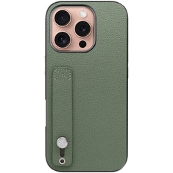 WORK26IP-DG-IP16PRO [iPhone 16 Pro 用 本革スマホケース/ホールドベルト付き ダルグリーン]