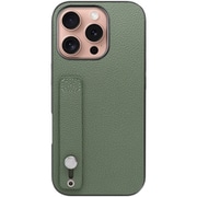 WORK26IP-DG-IP16PRO [iPhone 16 Pro 用 本革スマホケース/ホールドベルト付き ダルグリーン]