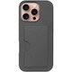 WORK28IP-GY-IP16PRO [iPhone 16 Pro 用 PUレザースマホケース/カードポケット＆ストラップホール付き グレー]