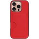 WORK28IP-RD-IP16PRO [iPhone 16 Pro 用 PUレザースマホケース/カードポケット＆ストラップホール付き レッド]