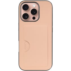 WORK28IP-RS-IP16PRO [iPhone 16 Pro 用 PUレザースマホケース/カードポケット＆ストラップホール付き アンバーローズ]