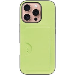 WORK28IP-GN-IP16PRO [iPhone 16 Pro 用 PUレザースマホケース/カードポケット＆ストラップホール付き ミストグリーン]