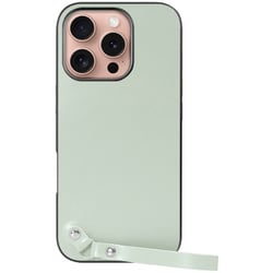 WORK33IP-GN-IP16PRO [iPhone 16 Pro 用 本革スマホケース/ストラップ＆ストラップホール付き アイスグリーン]