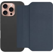 WORK38IP-NY-IP16PRO [iPhone 16 Pro 用 PUレザースマホケース/ストラップホール＆カードポケット付き ダークネイビー]