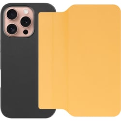 WORK38IP-OG-IP16PRO [iPhone 16 Pro 用 PUレザースマホケース/ストラップホール＆カードポケット付き メープルオレンジ]