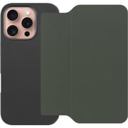 WORK39IP-EG-IP16PRO [iPhone 16 Pro 用 PUレザースマホケース/ストラップホール＆カードポケット付き エバーグリーン]