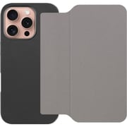 WORK39IP-GY-IP16PRO [iPhone 16 Pro 用 PUレザースマホケース/ストラップホール＆カードポケット付き グレー]