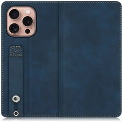 WORK42IP-BU-IP16PRO [iPhone 16 Pro 用 ベルト付きスマホケース/スタンド機能＆カードポケット付き クラシックブルー]