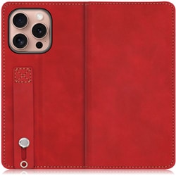 WORK42IP-RD-IP16PRO [iPhone 16 Pro 用 ベルト付きスマホケース/スタンド機能＆カードポケット付き ロイヤルレッド]