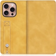 WORK42IP-YL-IP16PRO [iPhone 16 Pro 用 ベルト付きスマホケース/スタンド機能＆カードポケット付き ゴールデンイエロー]
