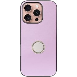 WORK48IP-PL-IP16PRO [iPhone 16 Pro 用 本革スマホケース/スタンド機能＆ストラップホール付き ラベンダーパープル]