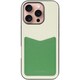 WORK49IP-CMGN-IP16PRO [iPhone 16 Pro 用 PUレザースマホケース/ストラップホール＆カードポケット付き クリームグリーン]
