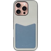 WORK49IP-GYBU-IP16PRO [iPhone 16 Pro 用 PUレザースマホケース/ストラップホール＆カードポケット付き グレーブルー]