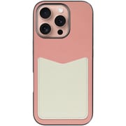 WORK49IP-PKCM-IP16PRO [iPhone 16 Pro 用 PUレザースマホケース/ストラップホール＆カードポケット付き ピンククリーム]