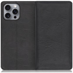WORK10IP-BK-IP16PM [iPhone 16 Pro Max 用 本革スマホケース/スタンド機能＆カードポケット付き ブラック]