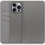 WORK13IP-NEWGY-IP16PM [iPhone 16 Pro Max 用 PUレザースマホケース/スタンド機能＆カードポケット付き グレー]