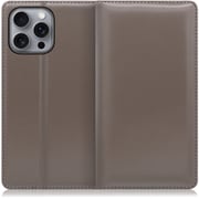 WORK14IP-GY-IP16PM [iPhone 16 Pro Max 用 本革スマホケース/スタンド機能＆カードポケット付き グレー]