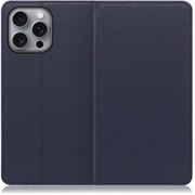 WORK16IP-NY-IP16PM [iPhone 16 Pro Max 用 本革スマホケース/スタンド機能＆カードポケット付き ネイビー]