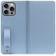 WORK23IP-BU-IP16PM [iPhone 16 Pro Max 用 ベルト付きの本革スマホケース/スタンド機能＆カードポケット付き スカイブルー]