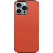 WORK24IP-OG-IP16PM [iPhone 16 Pro Max 用 PUレザースマホケース/ストラップホール付き オレンジ]
