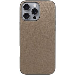 WORK25IP-GB-IP16PM [iPhone 16 Pro Max 用 本革スマホケース/ストラップホール付き グレージュ]
