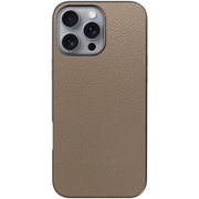 WORK25IP-GB-IP16PM [iPhone 16 Pro Max 用 本革スマホケース/ストラップホール付き グレージュ]