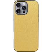 WORK25IP-YL-IP16PM [iPhone 16 Pro Max 用 本革スマホケース/ストラップホール付き ジャスミンイエロー]