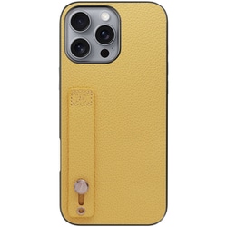 WORK26IP-YL-IP16PM [iPhone 16 Pro Max 用 本革スマホケース/ホールドベルト付き ジャスミンイエロー]