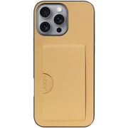 WORK28IP-GD-IP16PM [iPhone 16 Pro Max 用 PUレザースマホケース/カードポケット＆ストラップホール付き ゴールド]