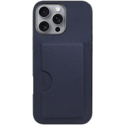 WORK28IP-NY-IP16PM [iPhone 16 Pro Max 用 PUレザースマホケース/カードポケット＆ストラップホール付き ネイビー]